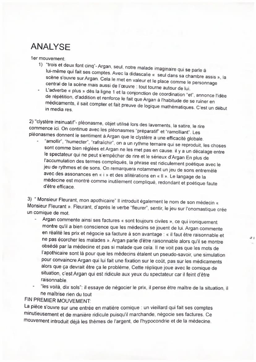 LE MALADE IMAGINAIRE-
ACTE I SCÈNE 1 (texte 4)
INTRODUCTION
AMORCE
Le XVIIe siècle est marqué par un nouveau courant littéraire qui s'inscri