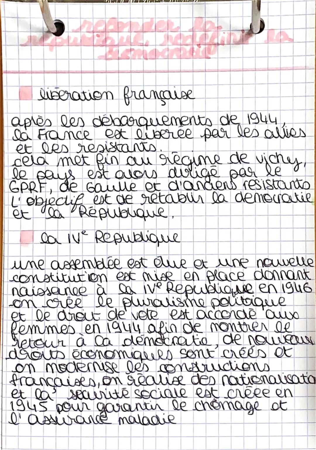 liberation française
après les débarquements de 1944
la France est liberée par les alles
et les resistants.
cela met fin au régime de vichy,