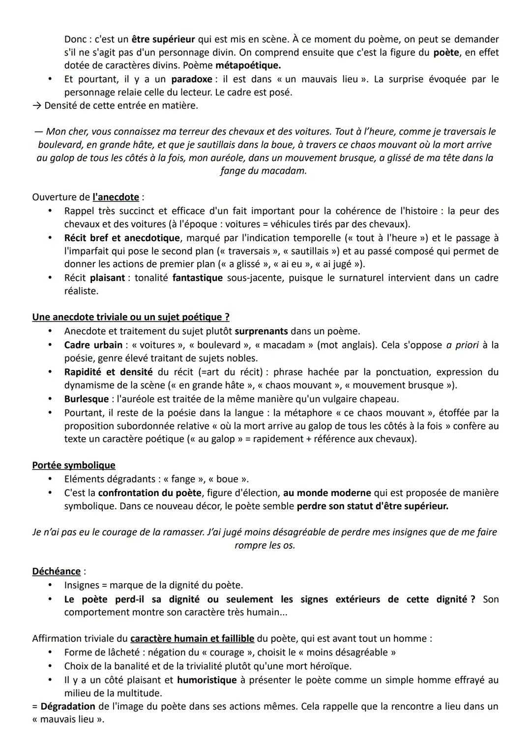 # EXPLICATION LINÉAIRE 1
<<< PERTE D'AURÉOLE >>>

Eléments d'introduction

*   Spleen de Paris, publié en 1869, posthume.
*   << Spleen >> (