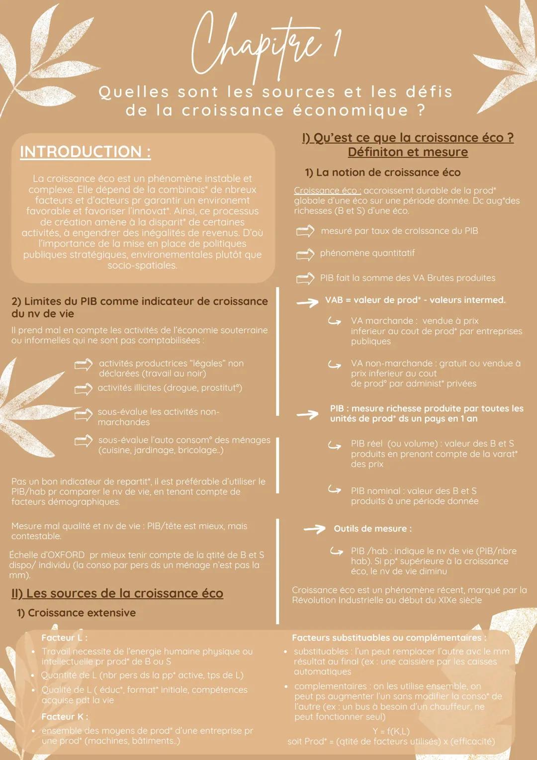 Quels sont les sources et les défis de la croissance économique ?