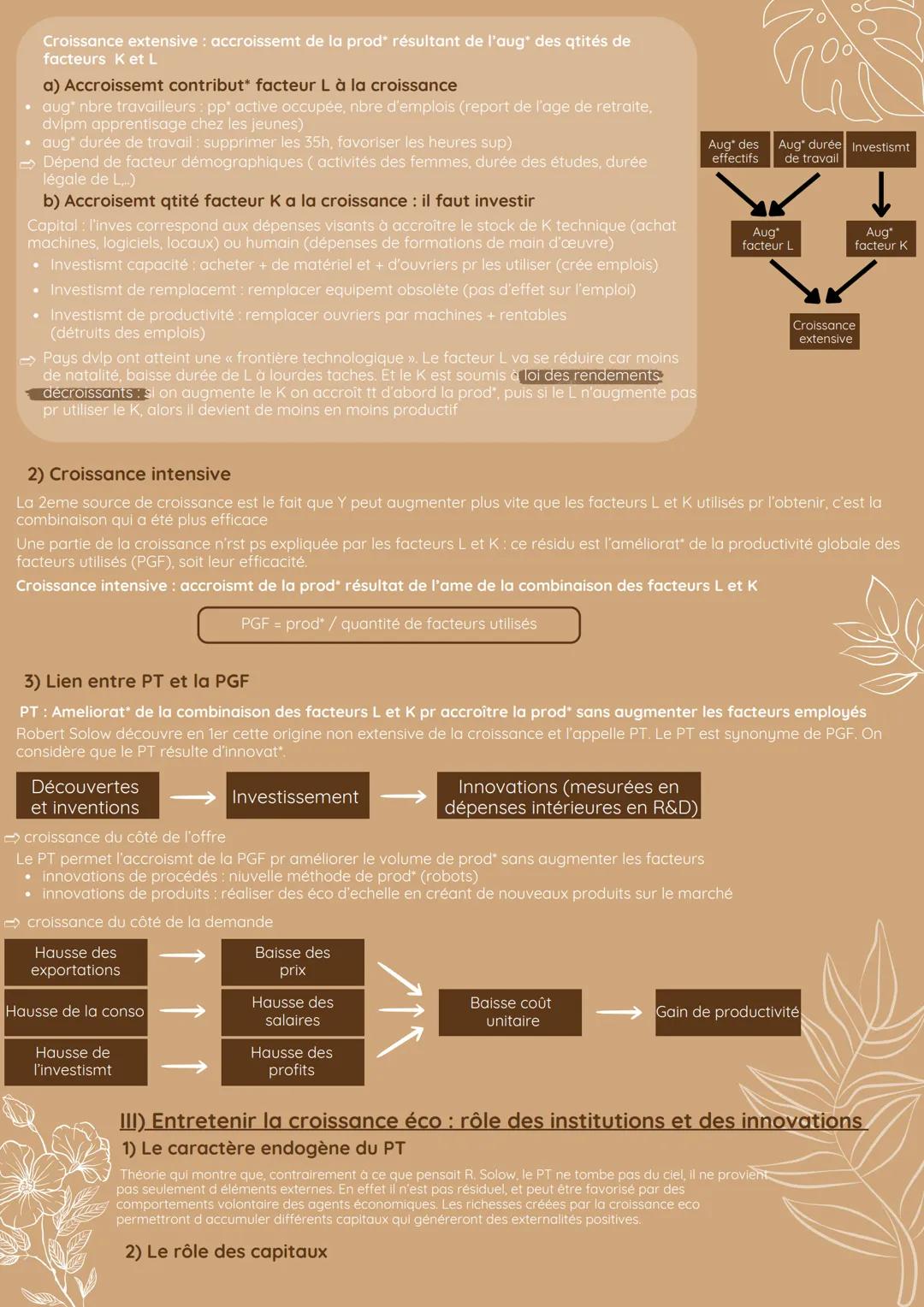 k
Chapitre 1
Quelles sont les sources et les défis
de la croissance économique ?
INTRODUCTION :
La croissance éco est un phénomène instable 