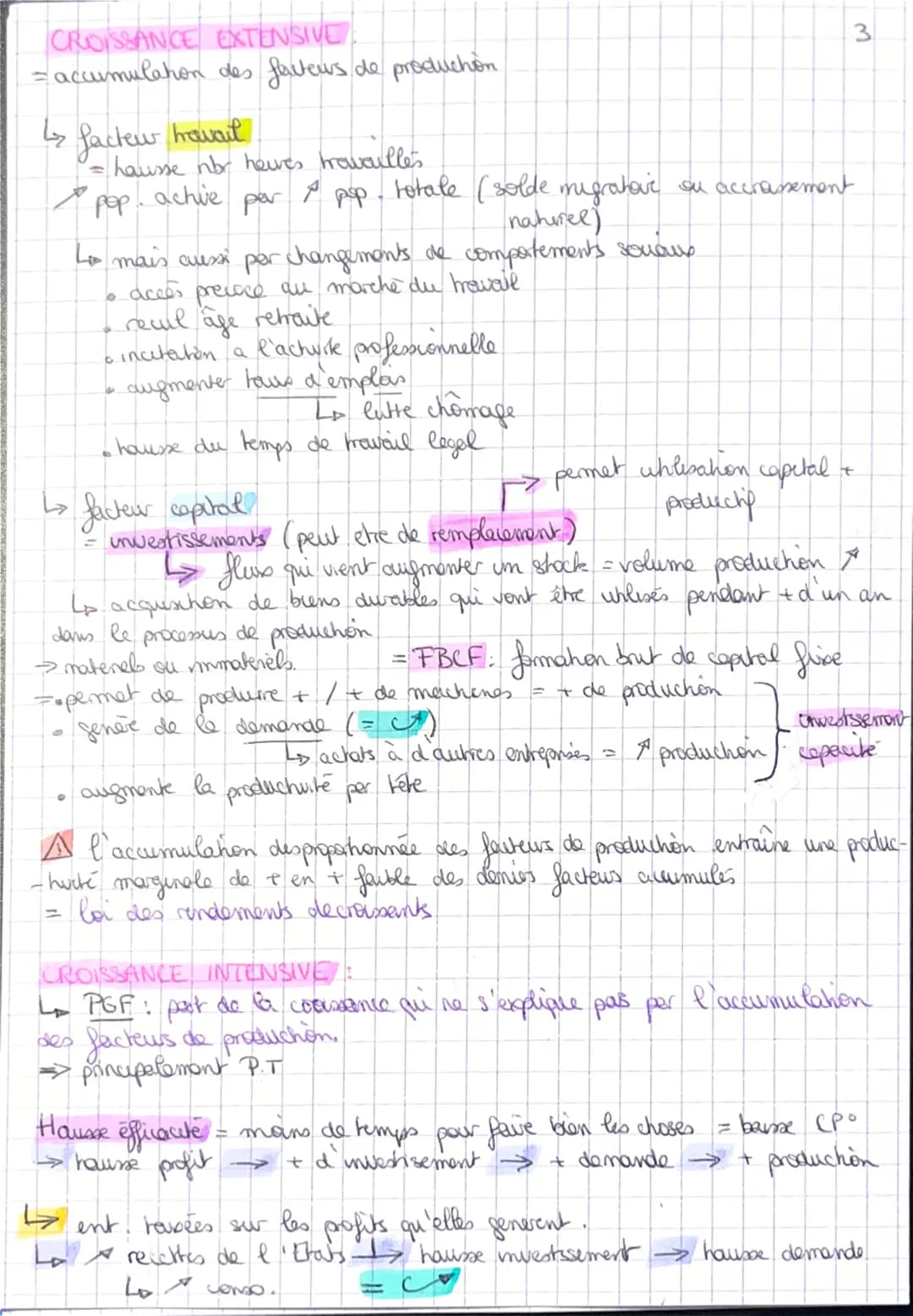 SES-1
La Croissance économique
I- Le processus de crassance économique (c) et ses soures
crassance économique: hausse durable et soutenue de