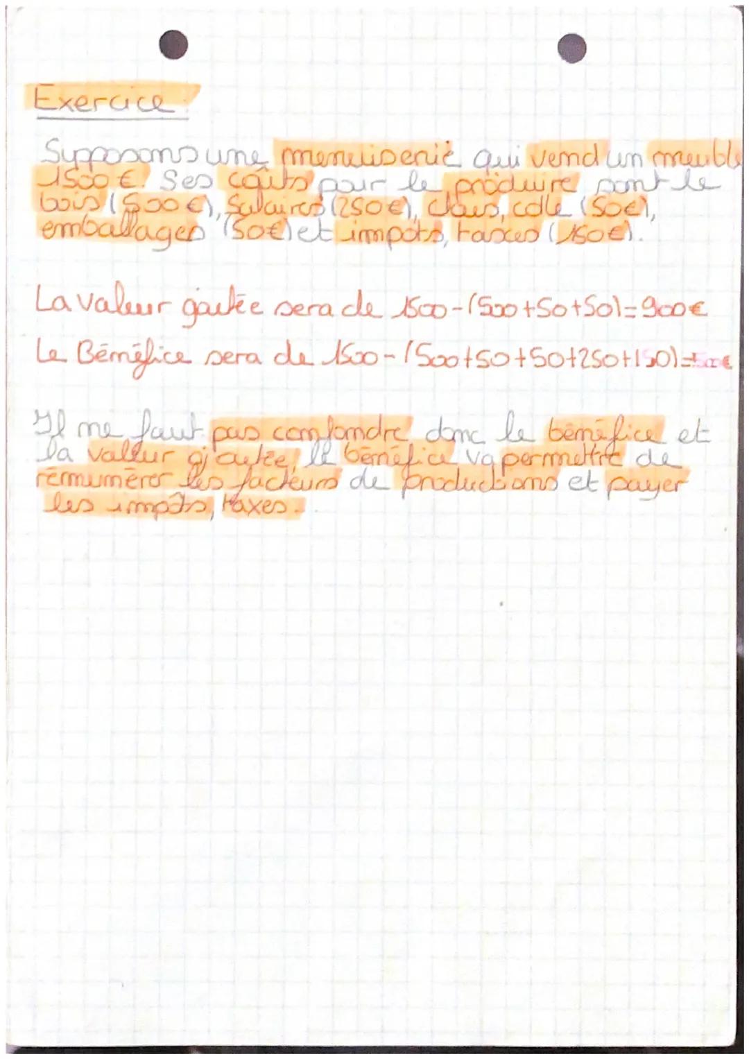La Valur gautée (VA)

la VA est come la valeur créée par chaque entre prise
a chaque étape de la transformations des
produits.

Par la calcu