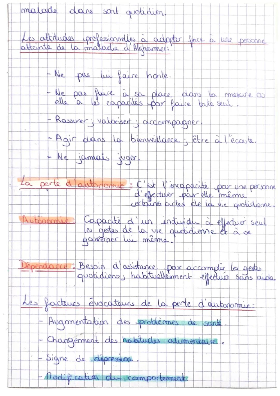 La maladie d'Algheimer et
la perte d'autonomie:
|Sns
La maladie d'Algheimer: c'est une atteinte dege-
nerative des
l'encéphal, qui concert à