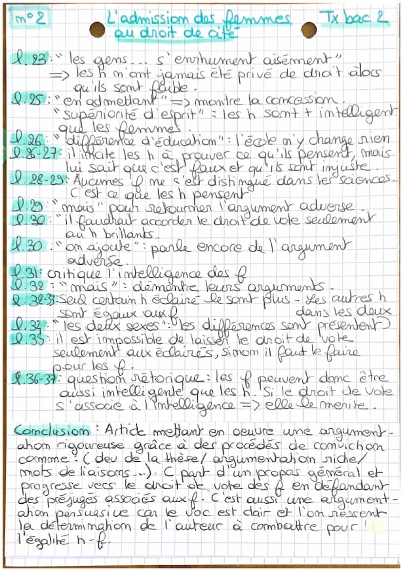 L'admission des femmes
au droit de cite
Tx bac 2
INTRO: Condorcet est un matematicien, philosophe,
homme politique et éditeur français me en