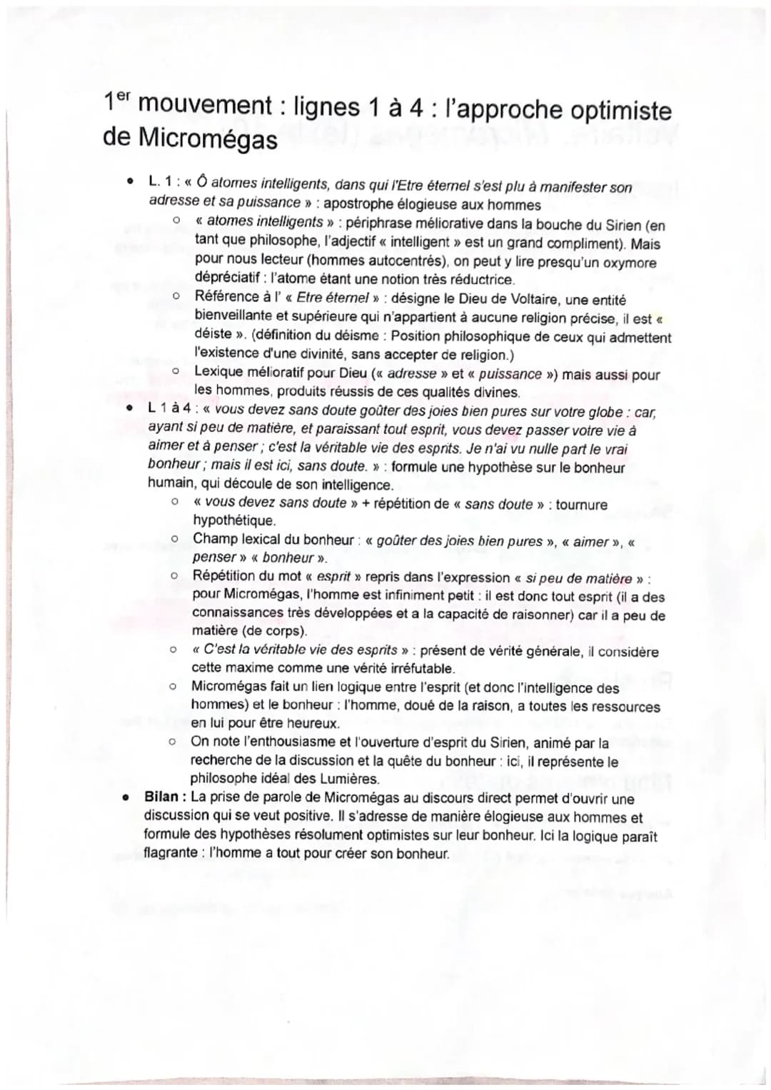 clabana
Voltaire, Micromégas (texte 10) Meb
Introduction :
Voltaire, en digne philosophe des Lumières, a consacré son œuvre à défendre les
i