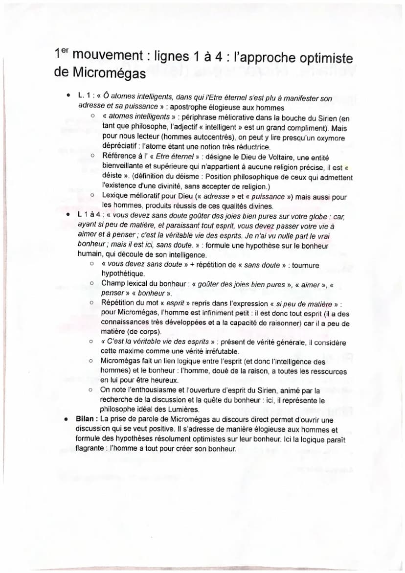 clabana
Voltaire, Micromégas (texte 10) Meb
Introduction :
Voltaire, en digne philosophe des Lumières, a consacré son œuvre à défendre les
i