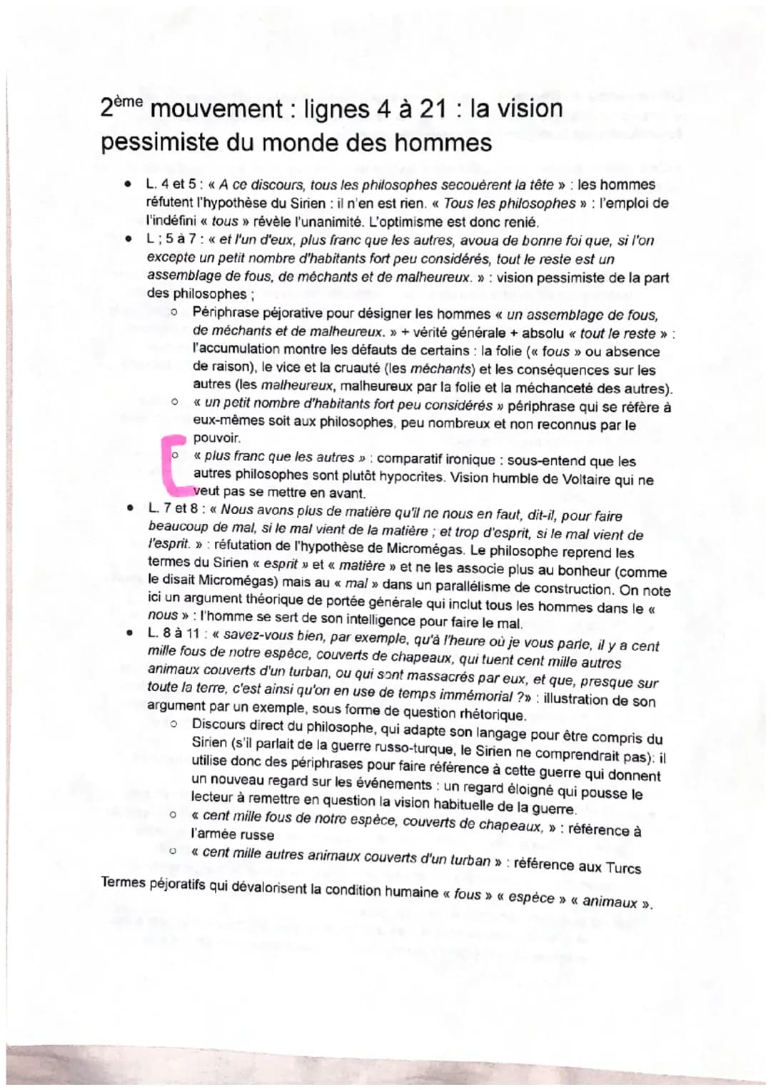 clabana
Voltaire, Micromégas (texte 10) Meb
Introduction :
Voltaire, en digne philosophe des Lumières, a consacré son œuvre à défendre les
i