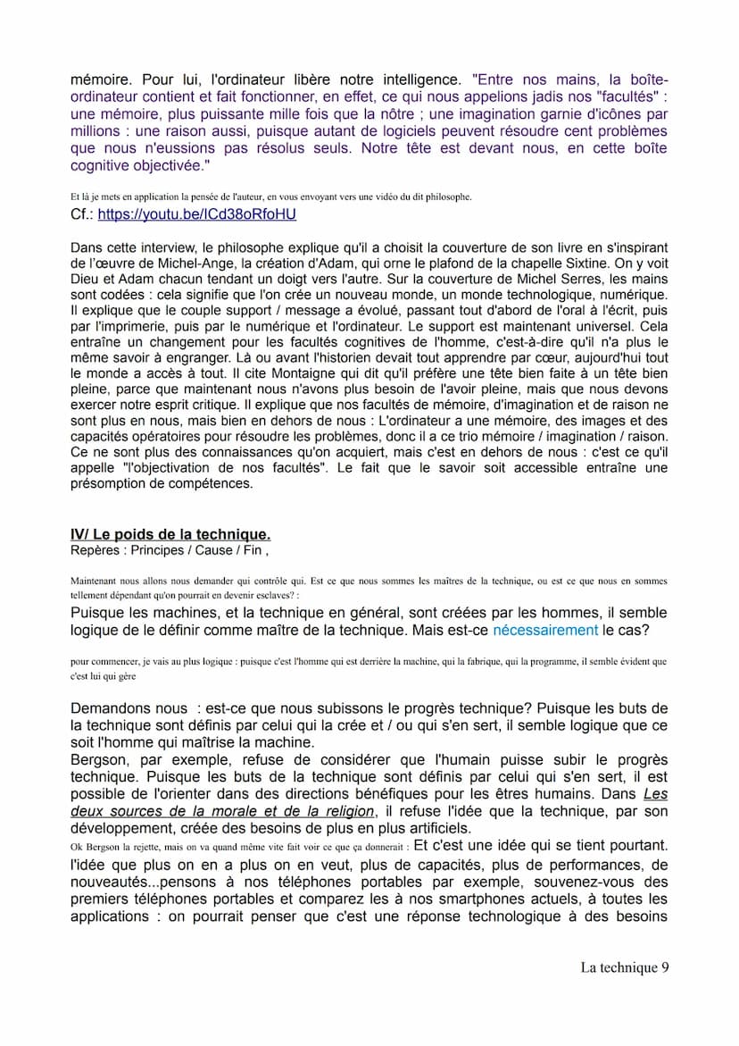 ●
LA TECHNIQUE
Technique Du grec techné, qui peut-être traduit par "savoir-faire", "habilité", la
technique désigne tout moyen utilisé en vu