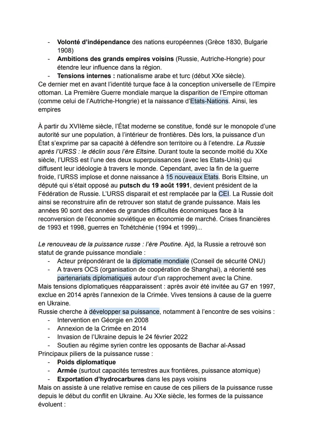 Thème 2 - Analyser les dynamiques des puissances
internationales
pour cette introduction, consulter le manuel pages 90-97 pour questions.
De