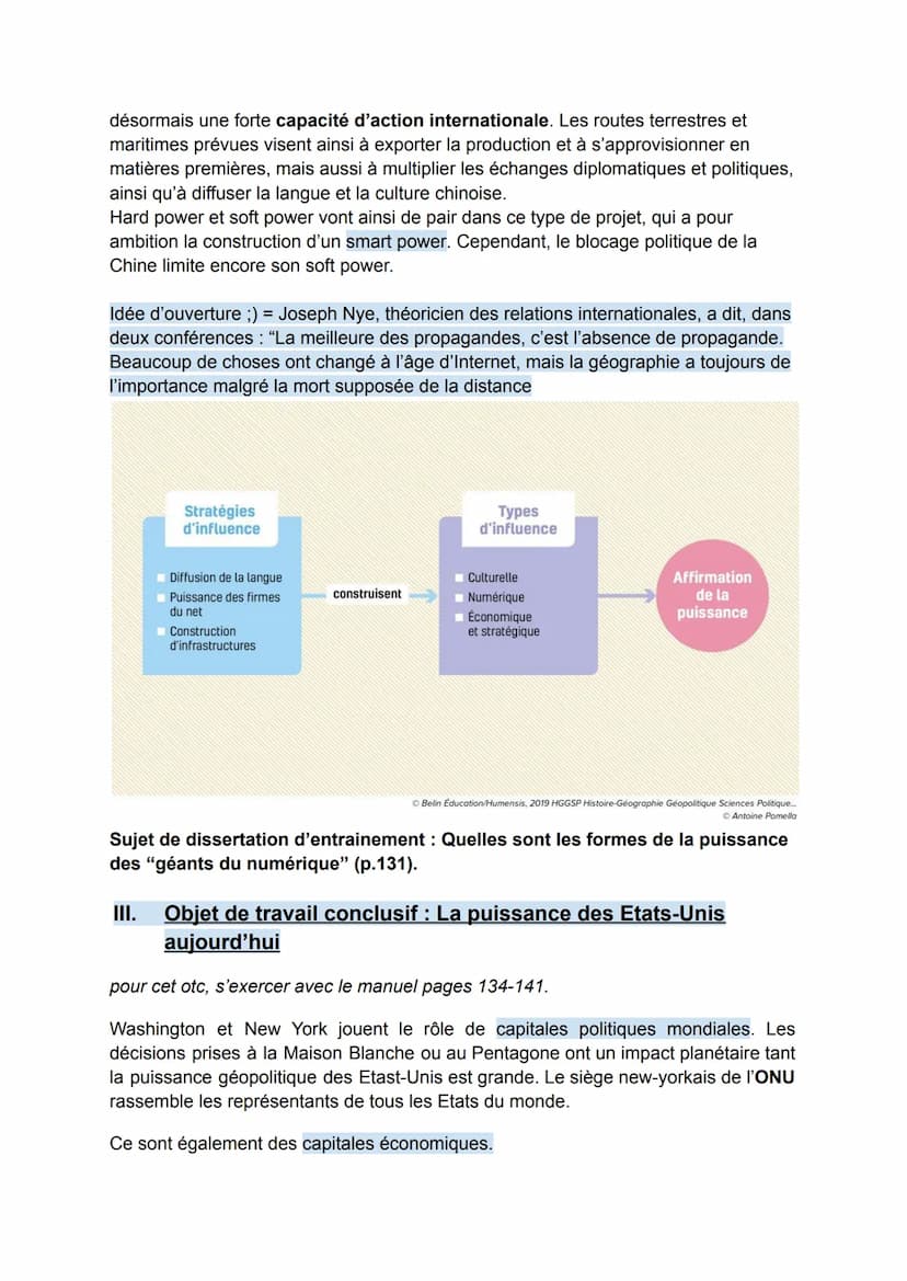 Thème 2 - Analyser les dynamiques des puissances
internationales
pour cette introduction, consulter le manuel pages 90-97 pour questions.
De