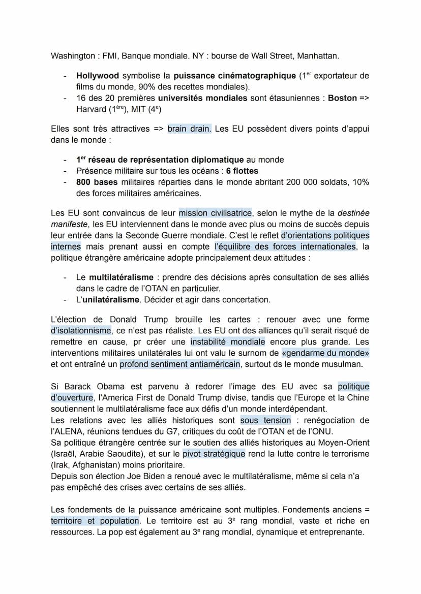 Thème 2 - Analyser les dynamiques des puissances
internationales
pour cette introduction, consulter le manuel pages 90-97 pour questions.
De