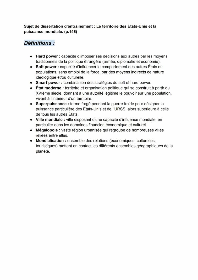 Thème 2 - Analyser les dynamiques des puissances
internationales
pour cette introduction, consulter le manuel pages 90-97 pour questions.
De