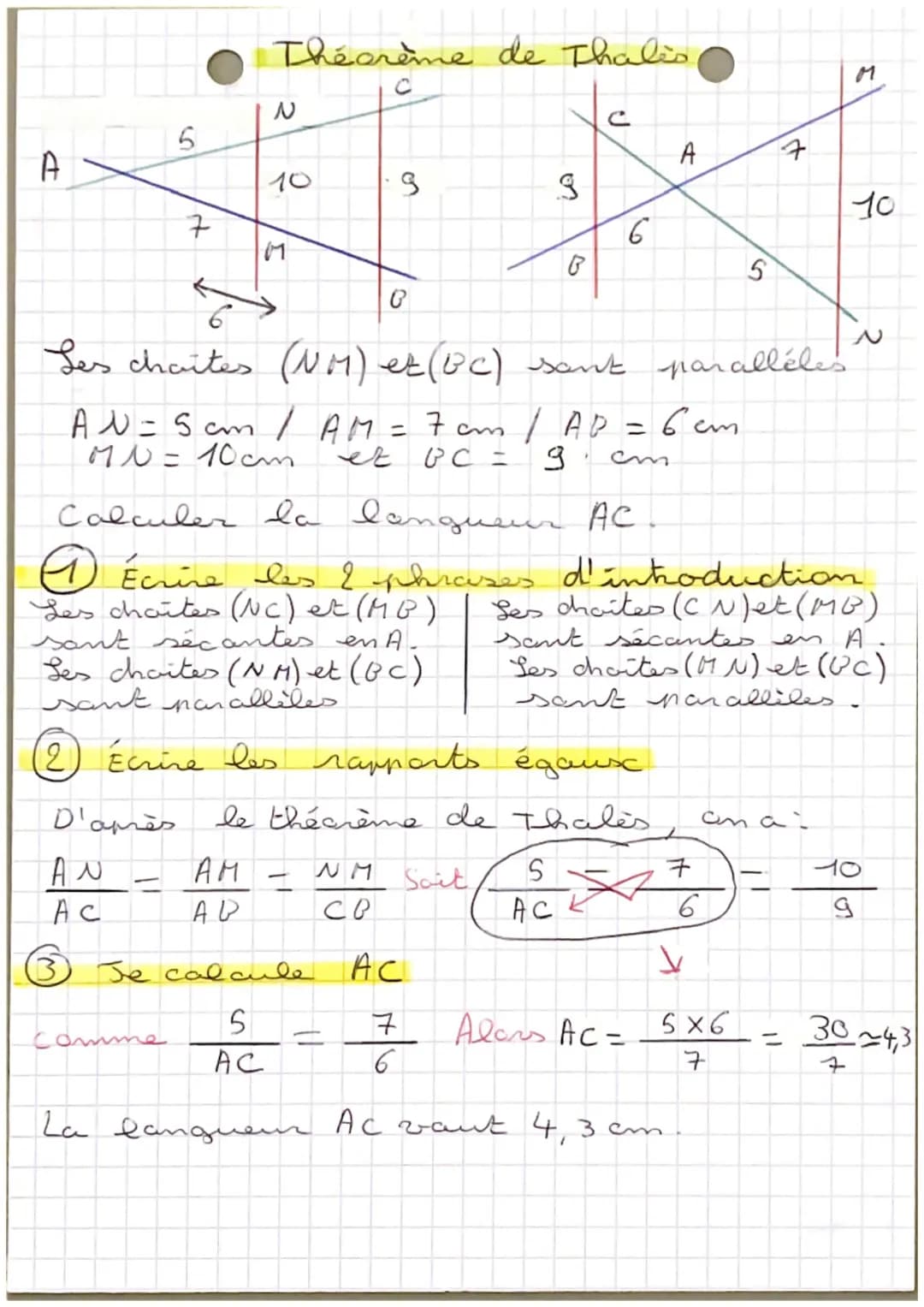 Théorème de Pythagare
A
Calculer la
calculer AP
langueur AC.
45
6
Ac² = AP² + PC²
15
APR 8
2
C
Q
225 = AP²² +64
70 8
AG2-225-64
AGR
161
(1) 