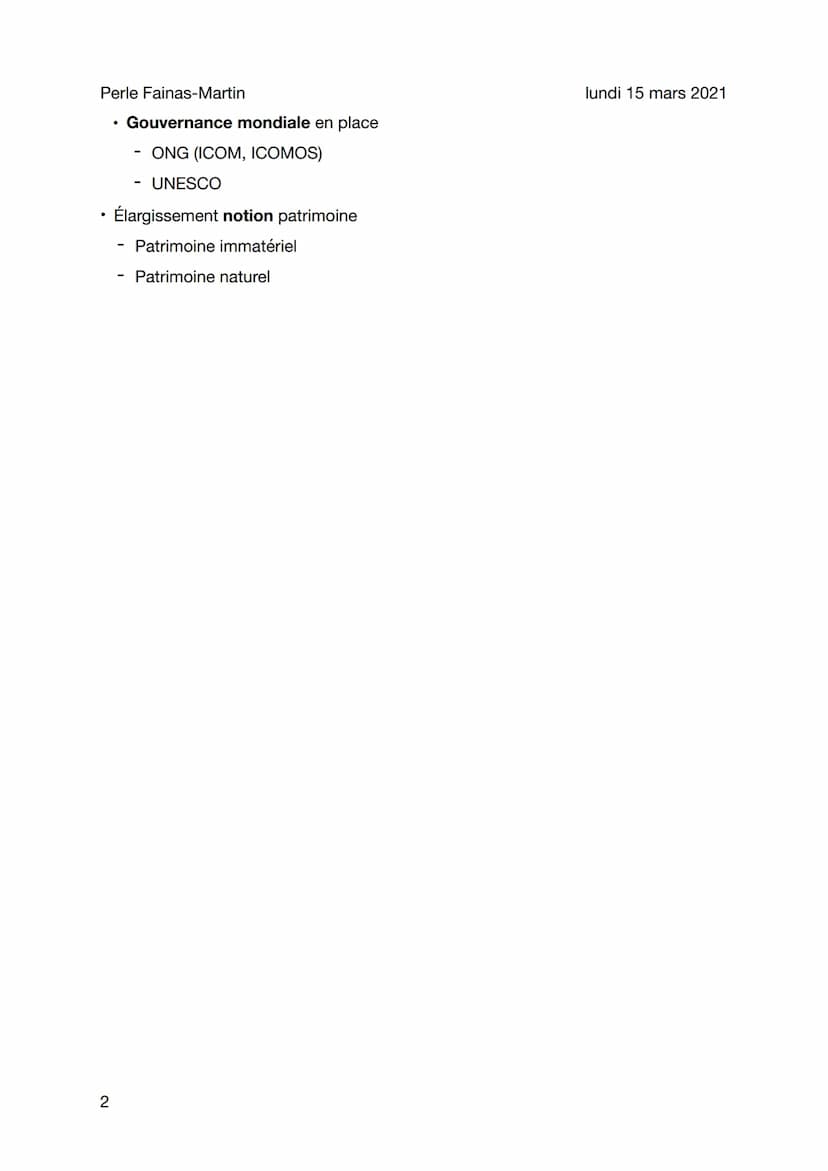 Perle Fainas-Martin
Patrimoine, construction sociale en évolution
- Progression
Origine : héritage des pères, transmis d'une génération à l'