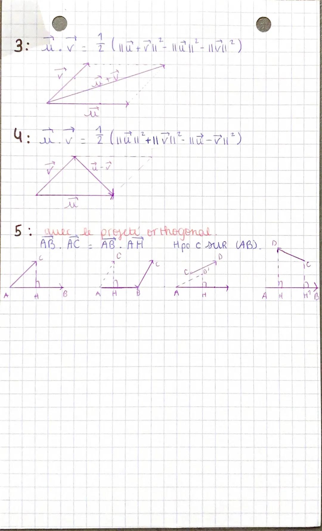# Le produit scalaire

RAPPEL:
pour calculer un vecteur
$
\overrightarrow{AB} = \begin{pmatrix} x_B - x_a \\ y_B - y_a \end{pmatrix}
$

pour
