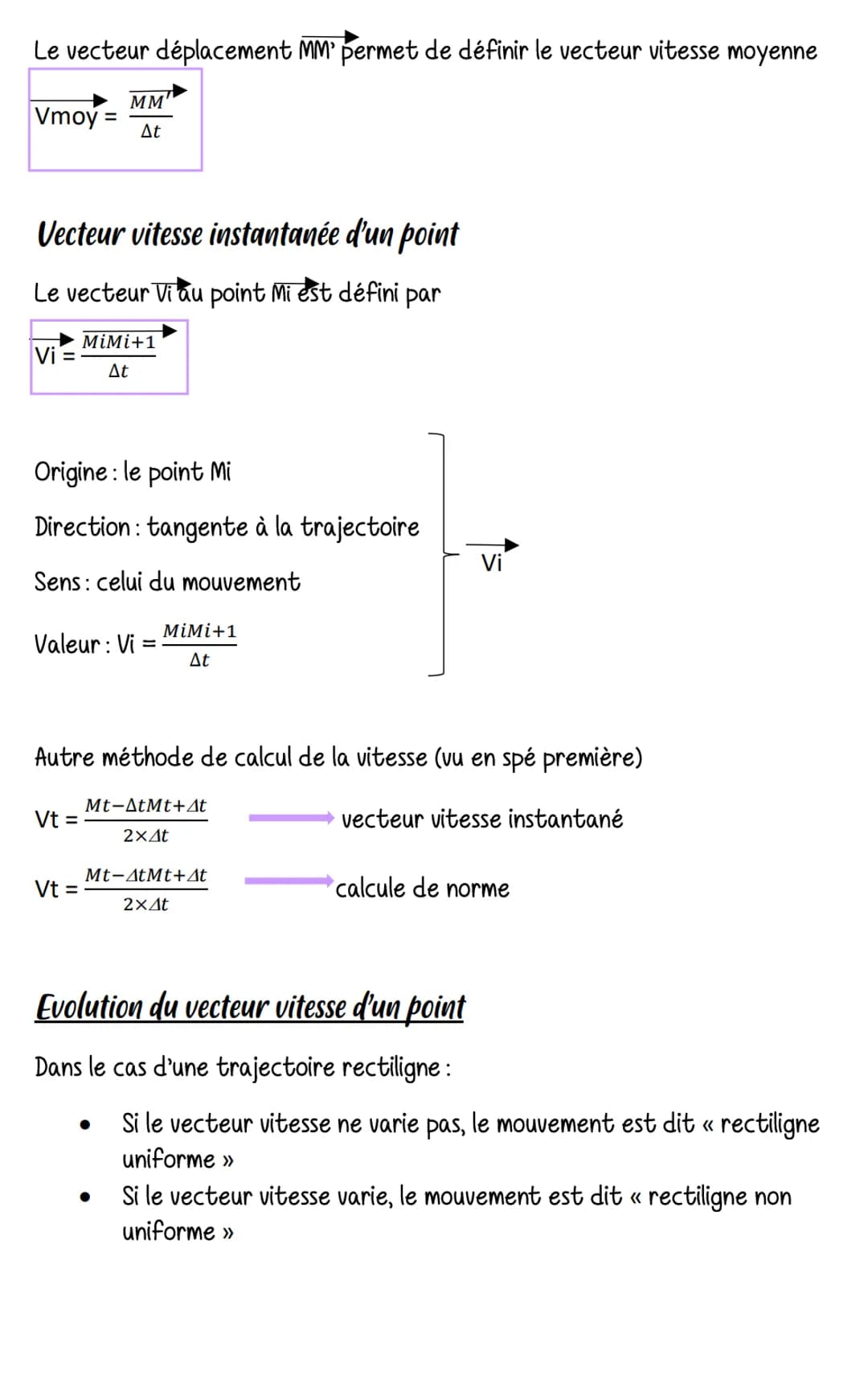DESCRIPTION D'UN MOUVEMENT
Le déplacement d'un système :
N
DEFINITION
On appelle système objet dont le mouvement est
étudié. Exemple: une fu