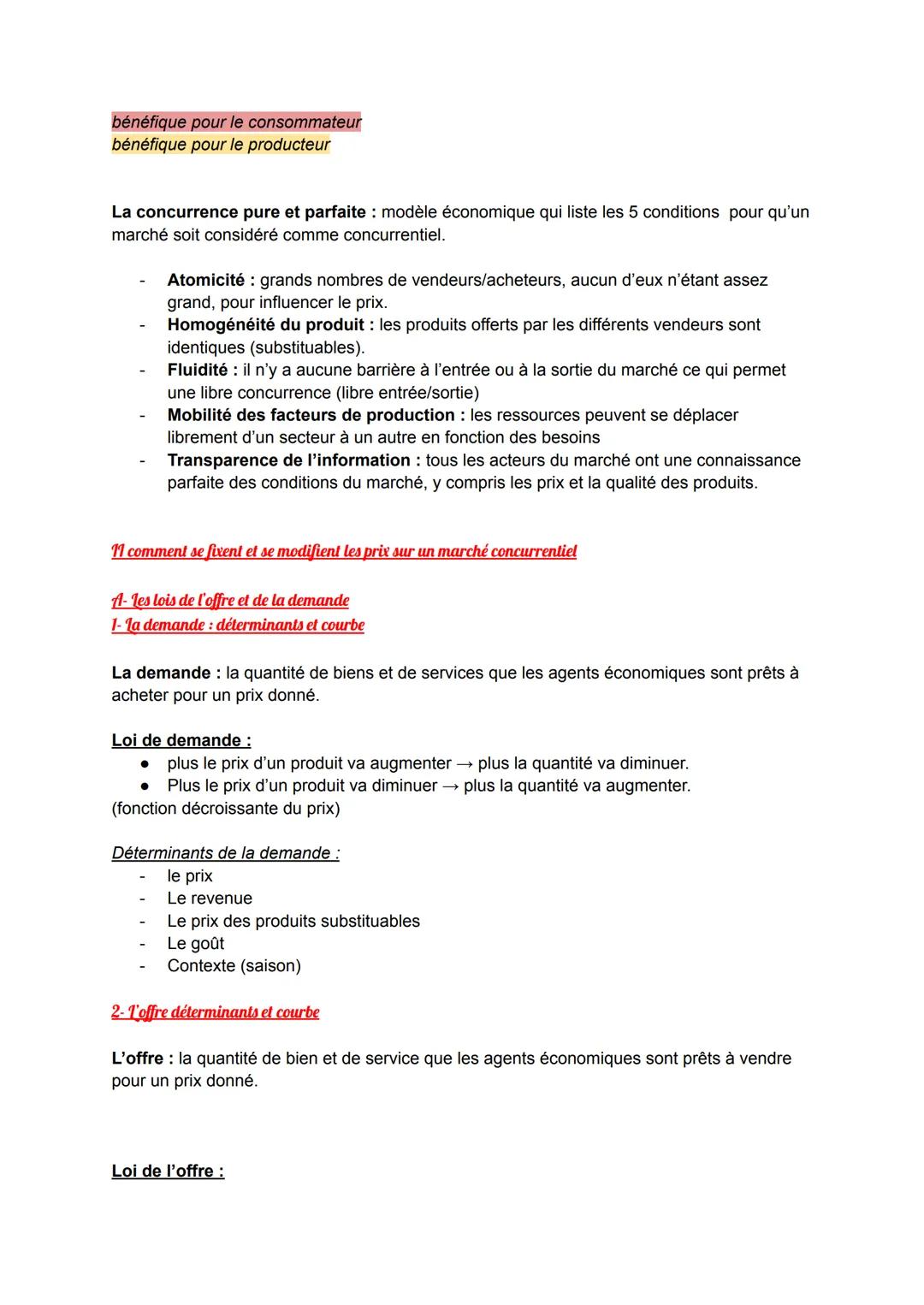 Chapitre 1: comment un marché concurrentiel fonctionne t-il?
Introduction:
Biens produit matériel
Services produits immatérielle, consommé e