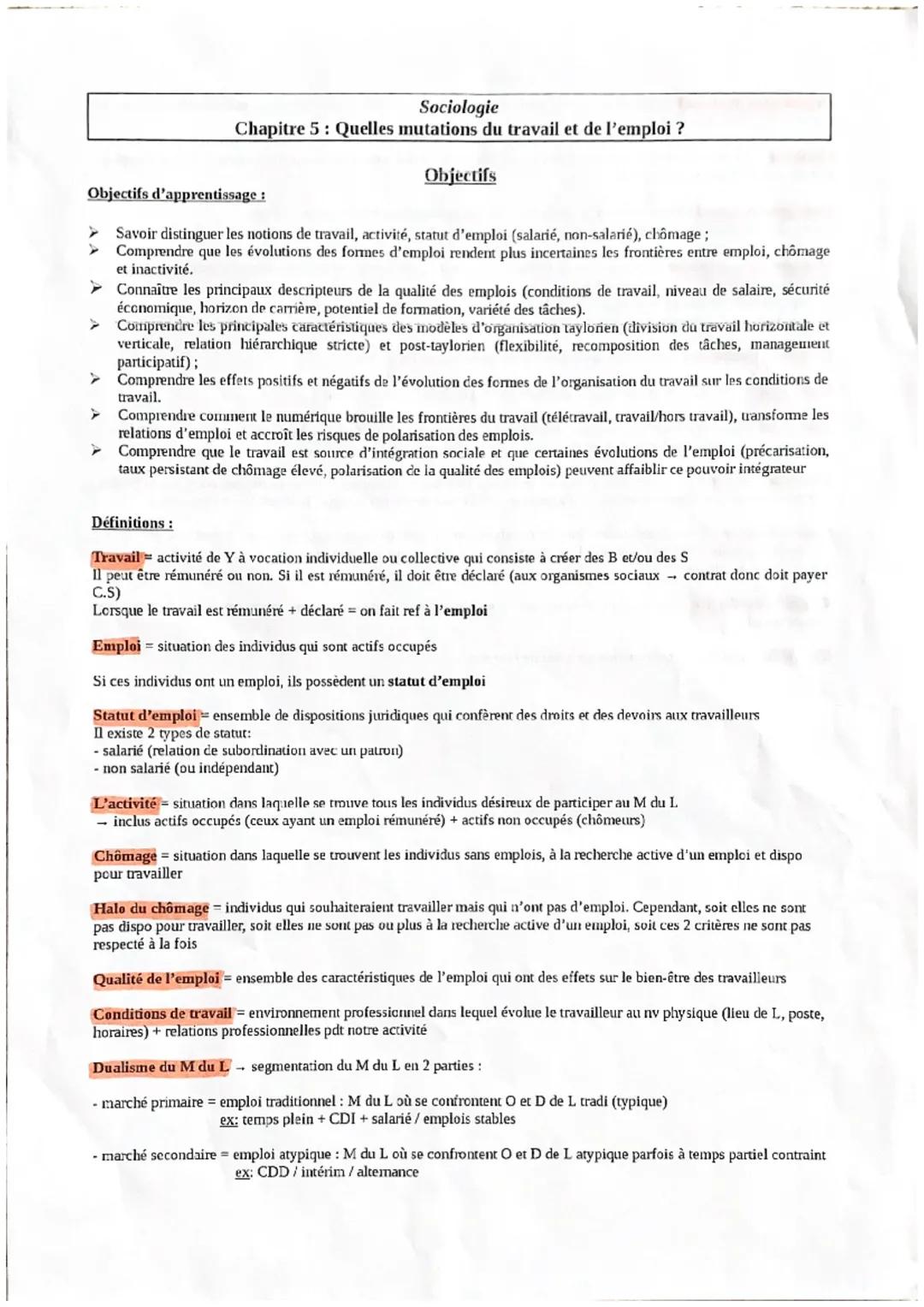 Sociologie

Chapitre 5: Quelles mutations du travail et de l'emploi ?

1/ Travail, emploi et chômage

A/ Travail, emploi, activité et chômag