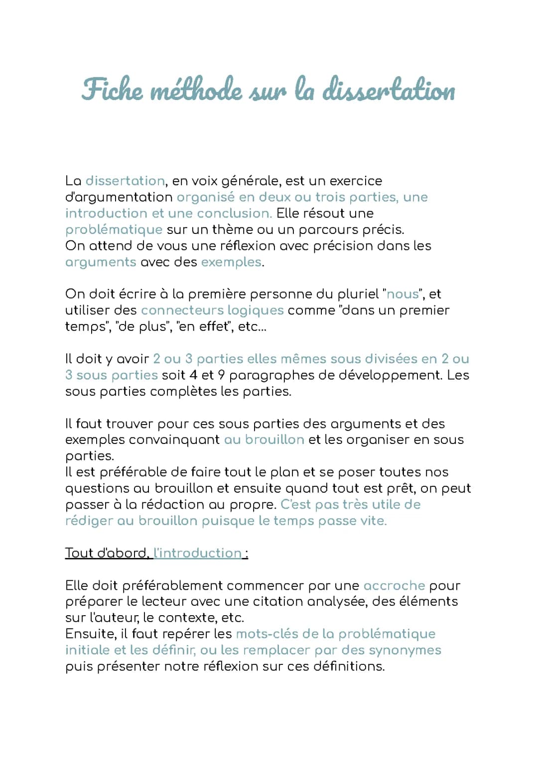 Comment faire une dissertation: Méthodologie et exemples corrigés PDF