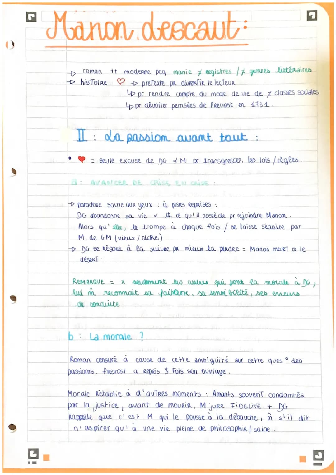 J!
Manon descaut:
roman
tt moderne pcq manie 7 Registres 17 genres littéraires
histoire preTexte PR diveRTIR le lecteur
↳ pr rendre compte d