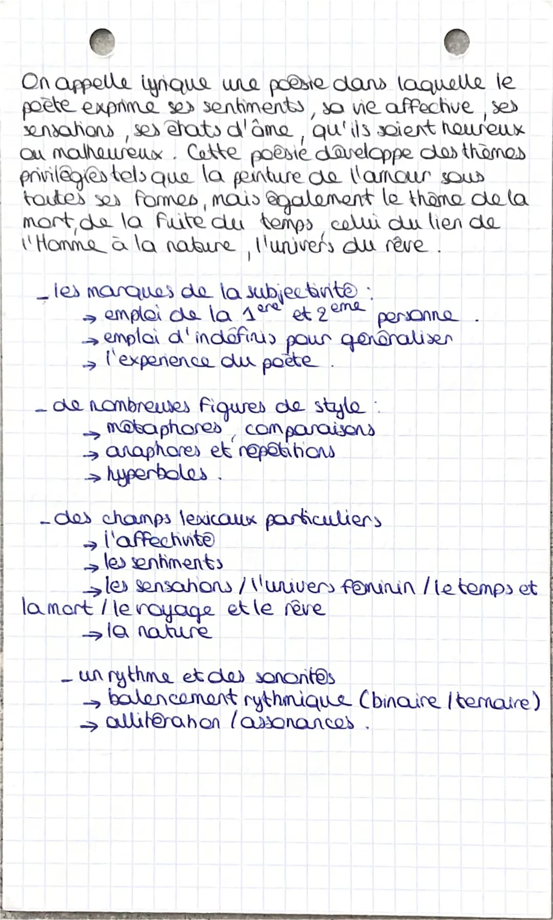 •
le lyrisme :
le mot lyrisme vient du nom d'un instrument de
musique la lyre, dont jouait le poète et musi -
cien Orphée dans la mythologie