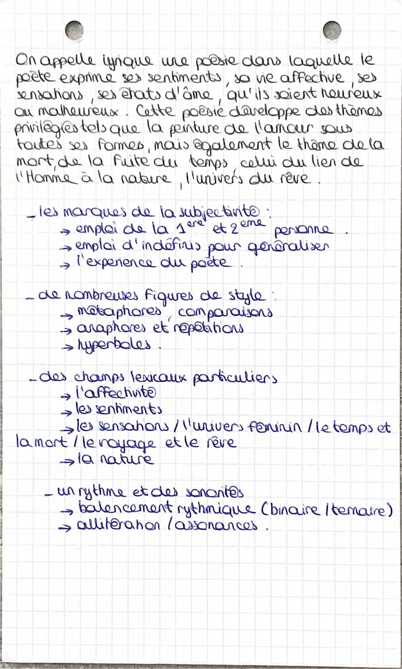 •
le lyrisme :
le mot lyrisme vient du nom d'un instrument de
musique la lyre, dont jouait le poète et musi -
cien Orphée dans la mythologie