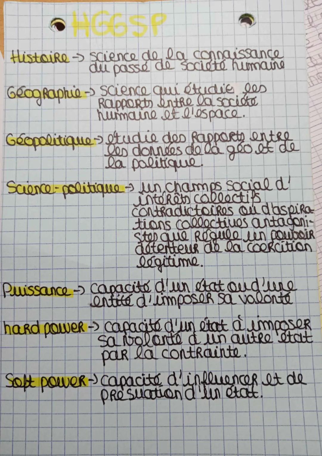 SA
Geographie
Histoire science de la connaissance
du passé de société humaine
- Science qui étudie les
Rapports entre la société
hummaine et