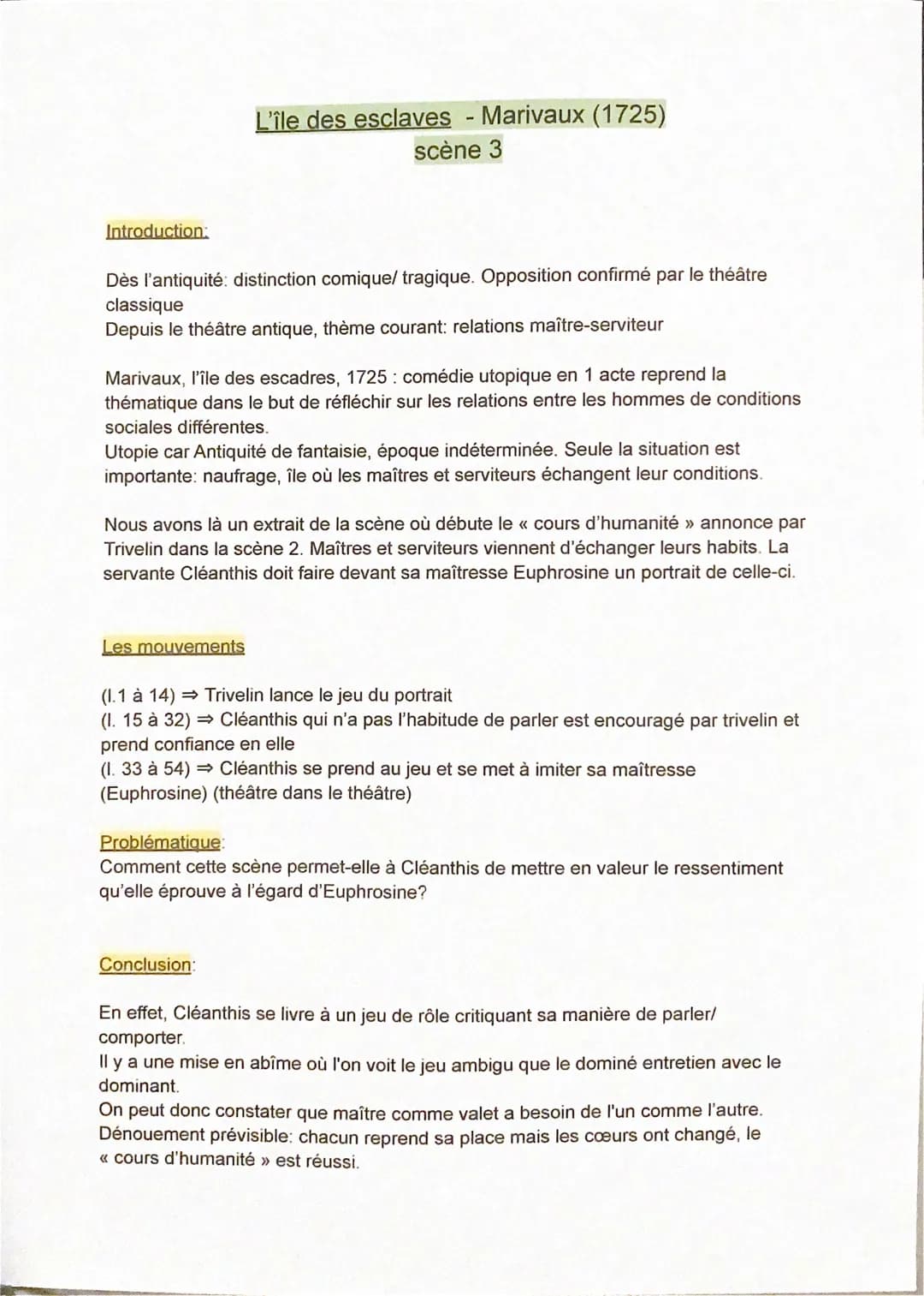 Introduction:
Dès l'antiquité: distinction comique/ tragique. Opposition confirmé par le théâtre
classique
Depuis le théâtre antique, thème 