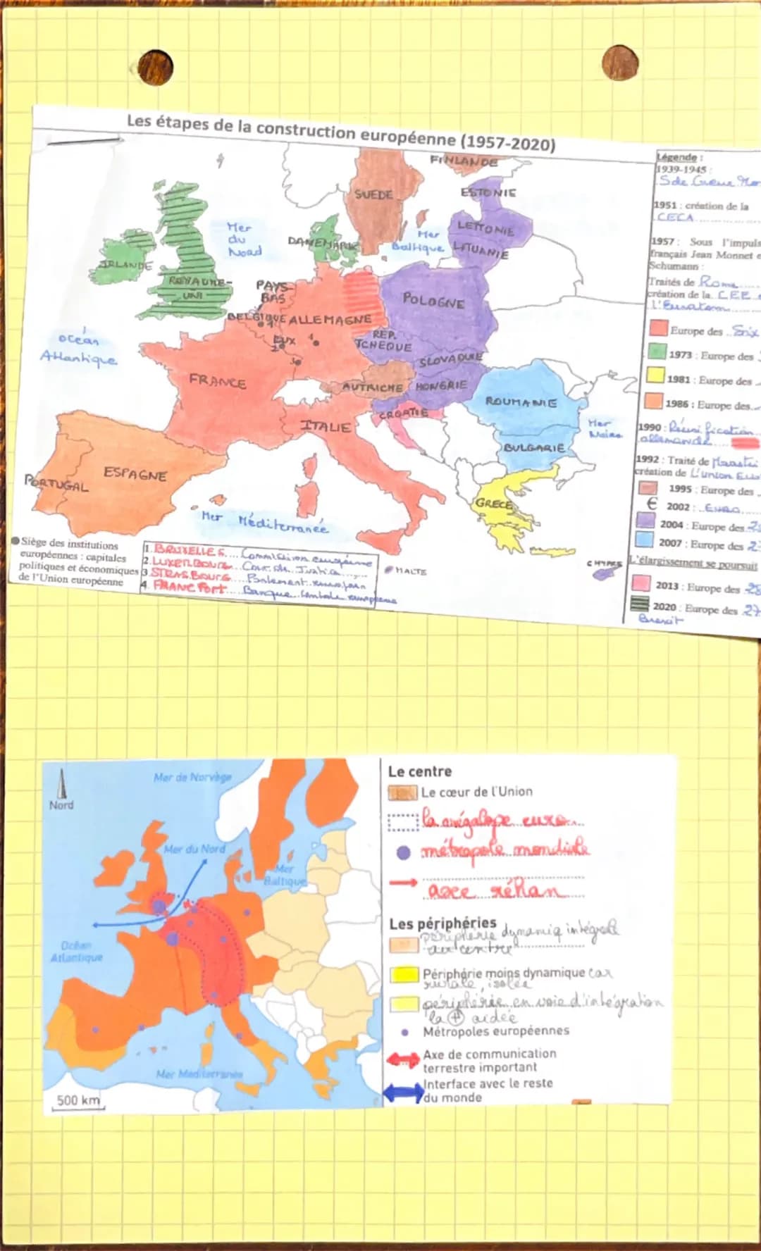 G.E.O
La construction européenne à
l'union
1
Dans le contexte de la guerre froide :
6 états décident de s'unir
Pour éviter un nouveau confli