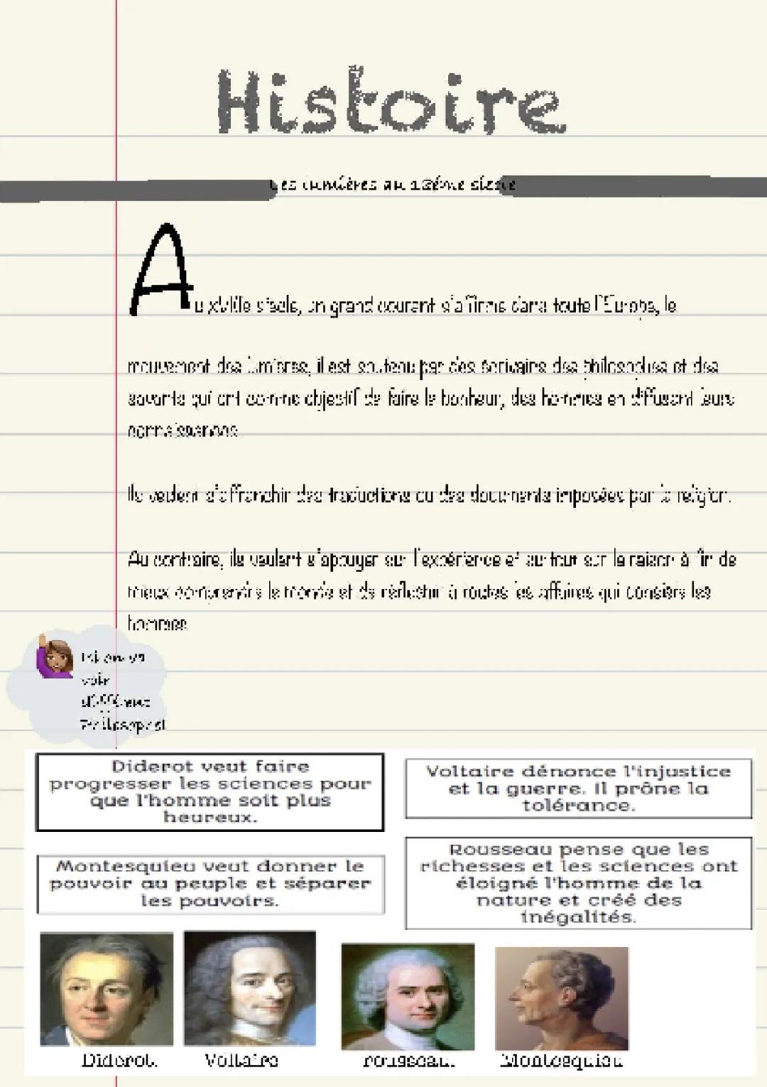 Les lumières XVIIIème siecle
