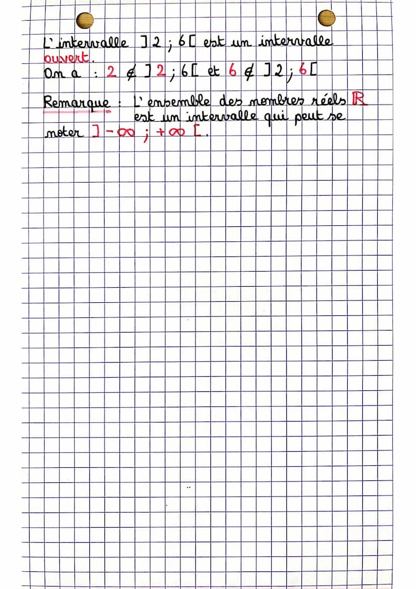 mi maths
les intervalles
Notations
-O
0000
0000
L'ensemble de tous les nombres réels oc
tels que 2 ≤ oc ≤ 4 peut se représenter sur
une droi