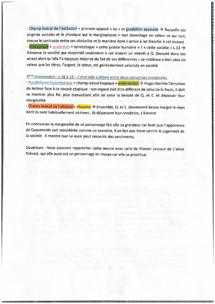 Texte Bac n°12
Victor Hugo est un monument de la littérature française pour deux raisons → la longévité et
par la diversité de ses productio