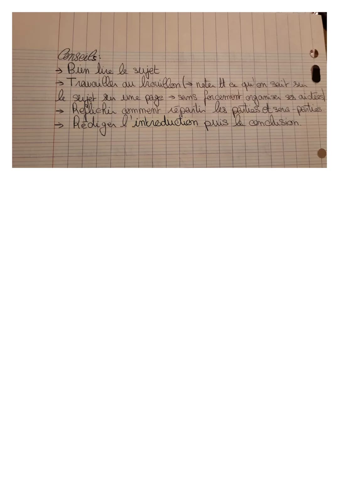 C
léthode dissertation!
Intro → phrase d'acorecte.
bonne chrome
→ presentation sujet (- definition, citation, sitive)
→ problematique
→ Anne