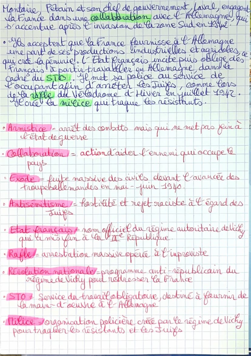 Ganava U165E
MHUNGRIE
RO
La France défaite et
occupée 1940-1944
A.
7. La défaite de 1840
quelles sont les conséquences de la défaite des
184