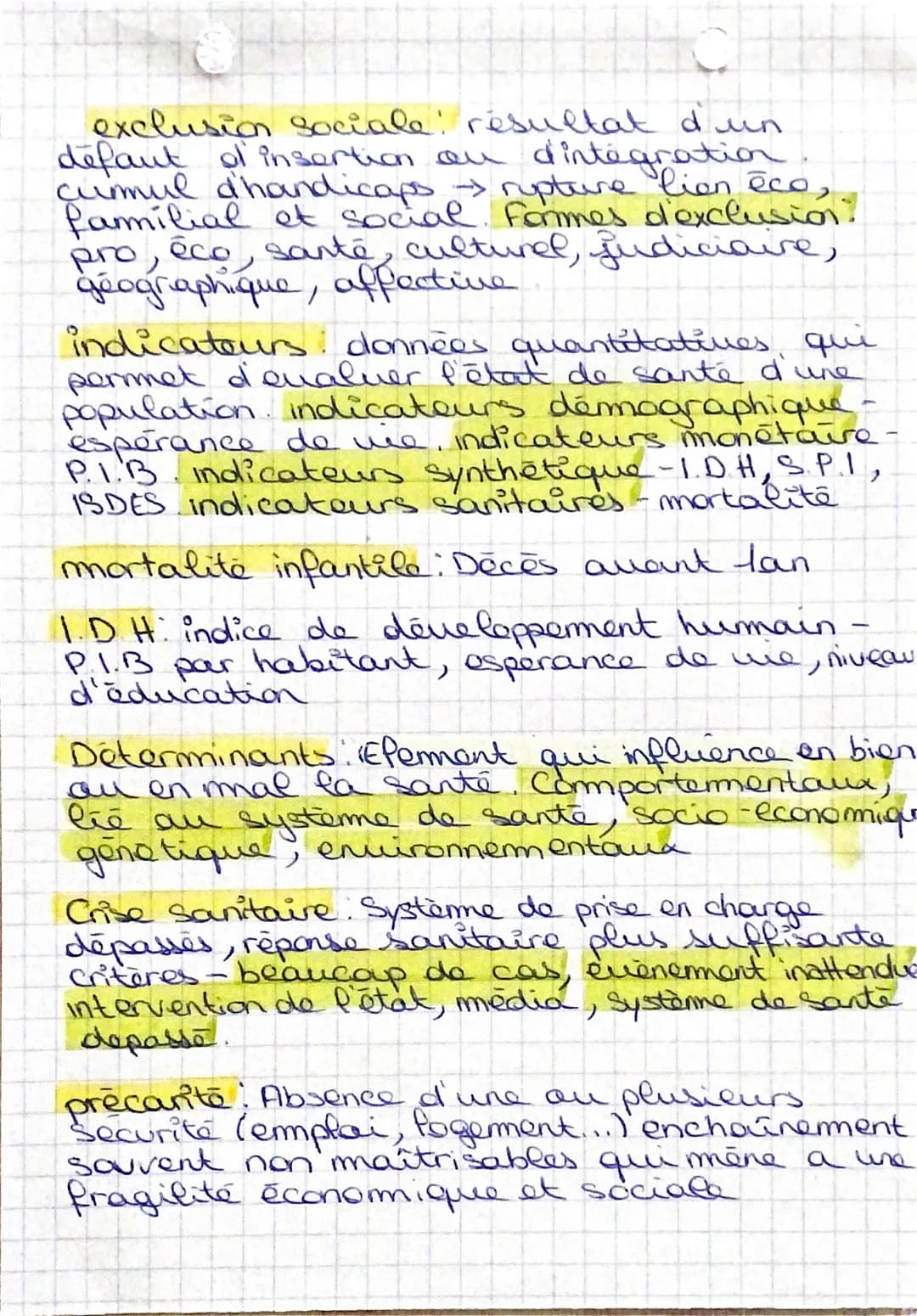 
<p>La santé sociale, selon l'OMS, est un état complet de bien-être physique, mental et social qui ne se limite pas seulement à l'absence de