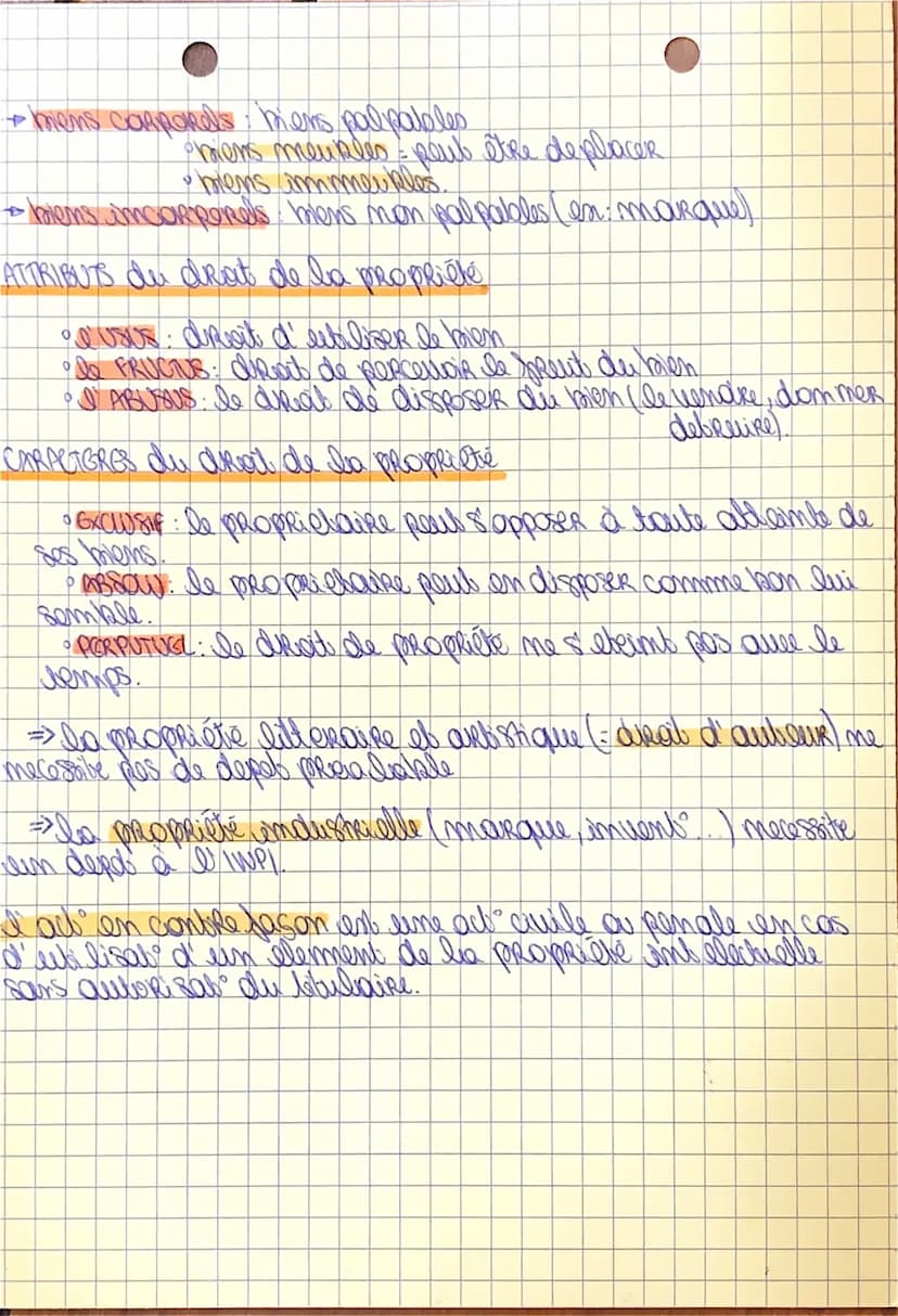 DROIT
•THEME 4
CHAPA
=> drail en patrimoniaux pas parts del patrimoine et aucume
valeuk Recuniaine
de linis par 3 Caractères:
INALIEWABLES: 