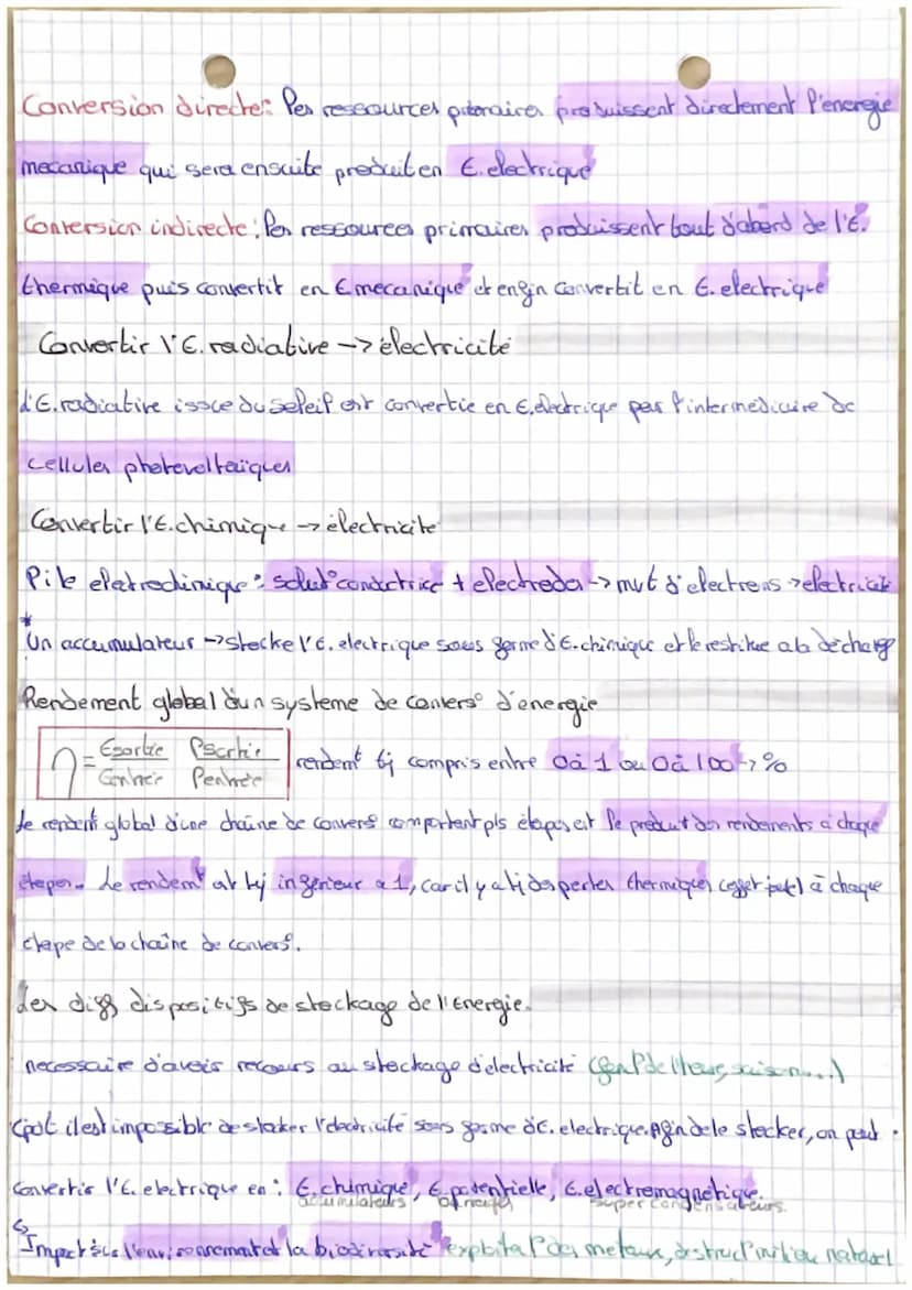 Physique
Avantages de l'énergie électrique:
-distribut aisée, sûre et geüible impact ecologique
-L'existence de reseaux & distribuP tre éten