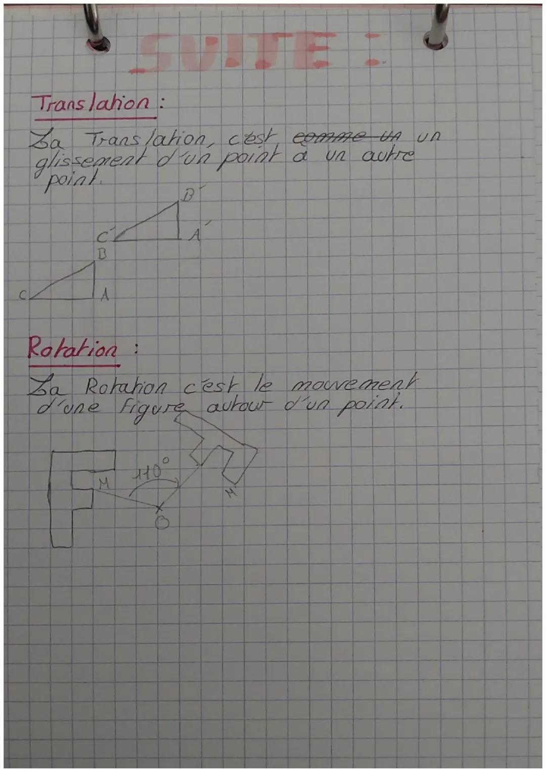 CHAPITRE

Construction et transformation de figure

Symétrie Axiale :
La symétrie axiale, c'est comme un
mirolt. Si on plie une figure le lo