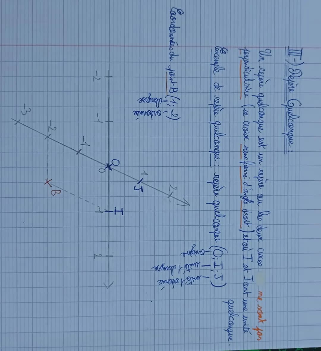 
<p>Un repère orthonormé est un système de coordonnées dans lequel les deux axes, notés généralement x et y, sont perpendiculaires et se cro