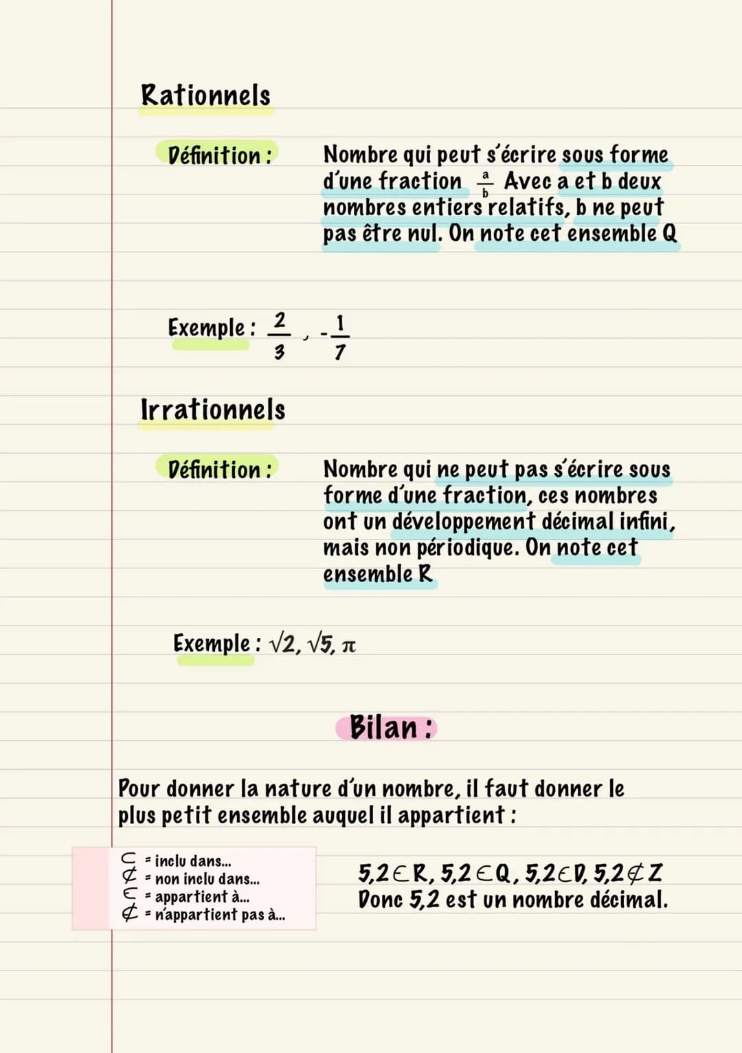 Maths
Ensemble de nombres
Entiers naturels
Définition:
Exemple: 0, 1, 7, 53, 9, 14
Un nombre entier naturel positif,
peut être nul. On note 