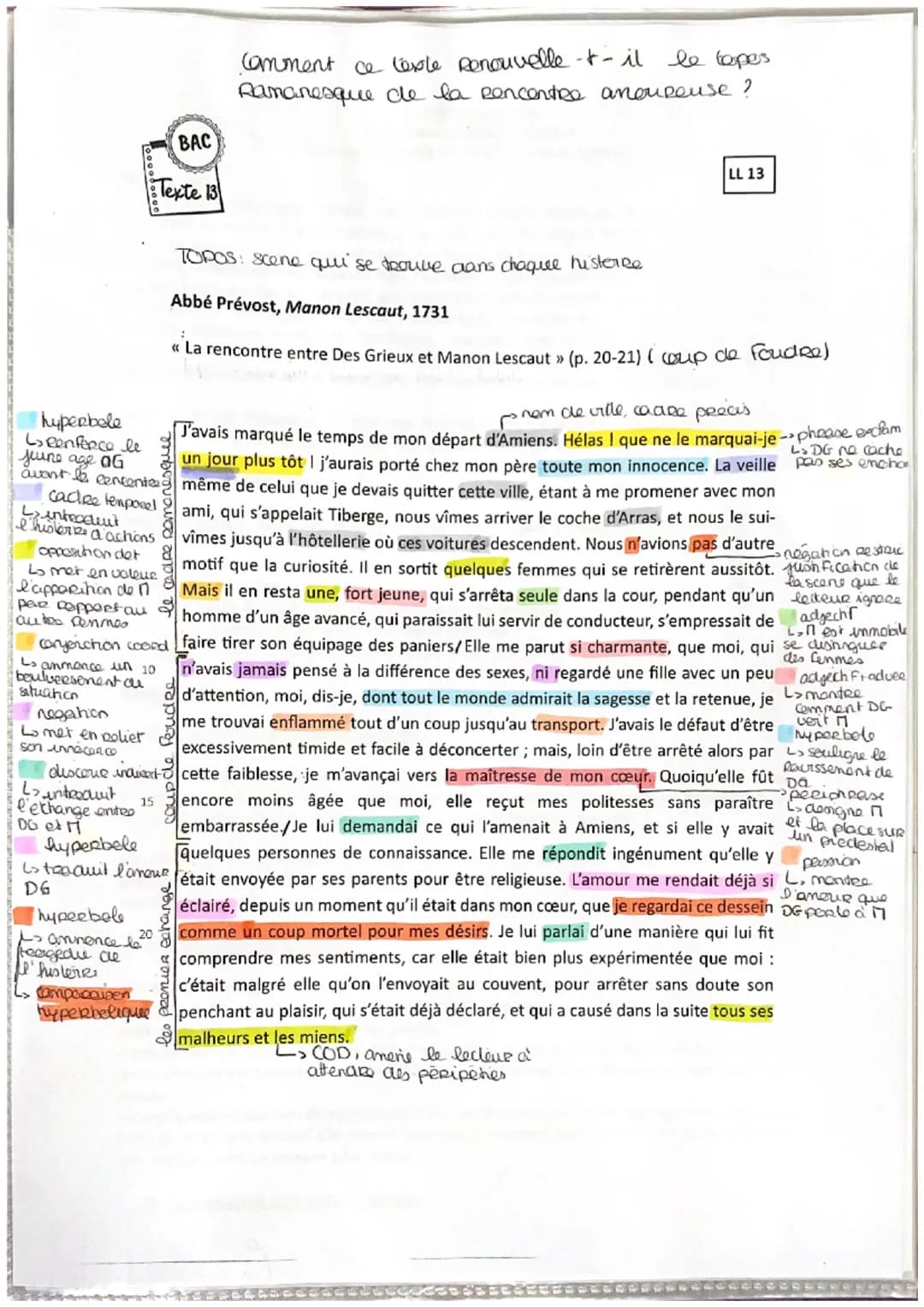 TEXTE 13: "coup de foudre"
PROBLEMATIQUS : comment ce texte
Renouvelle-t-il le topes Ramanesque de la
Rencentree anouRouse?
INTRODUCTION
le 
