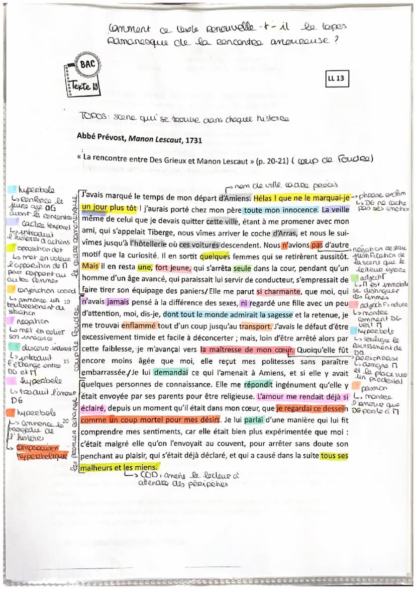 TEXTE 13: "coup de foudre"
PROBLEMATIQUS : comment ce texte
Renouvelle-t-il le topes Ramanesque de la
Rencentree anouRouse?
INTRODUCTION
le 