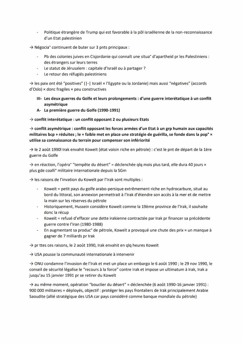 Thème 2 - Faire la guerre, faire la paix
Objet de Travail Conclusif - Le Moyen-Orient : conflits régionaux et tentatives de paix impliquant
