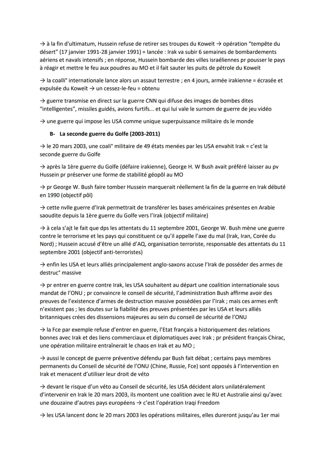 Thème 2 - Faire la guerre, faire la paix
Objet de Travail Conclusif - Le Moyen-Orient : conflits régionaux et tentatives de paix impliquant
