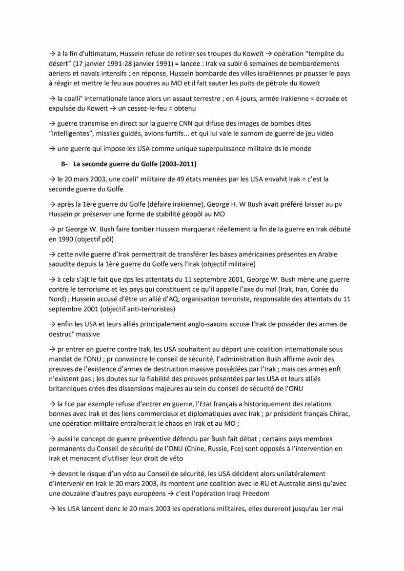 Thème 2 - Faire la guerre, faire la paix
Objet de Travail Conclusif - Le Moyen-Orient : conflits régionaux et tentatives de paix impliquant
