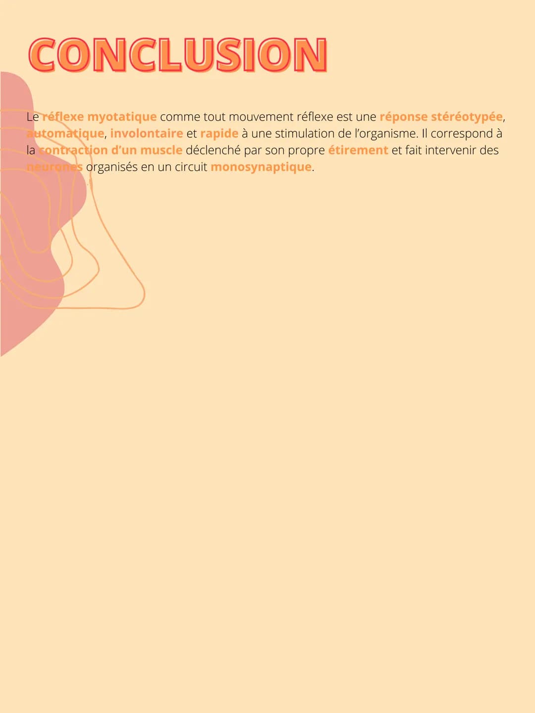 THEME 5: Corps
humain et santé
CHAPITRE 1: Un exemple de
réflexe, le réfléxe myotatique. INTRODUCTION
Interneurone
inhibiteur
Les organismes