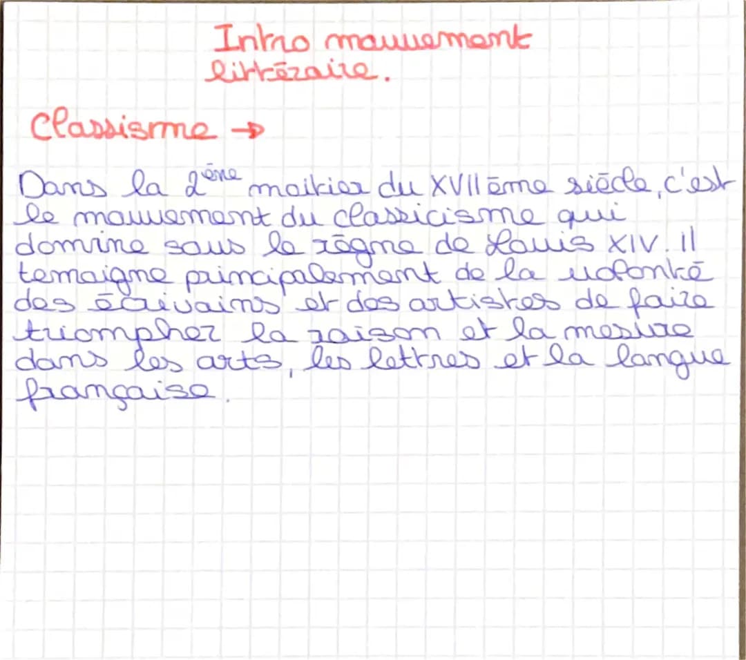 Exemples de phrase d'amorce pour commentaire et poésie – Classicisme et ses auteurs