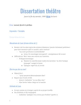 Know dissertation théâtre Juste la fin du monde thumbnail
