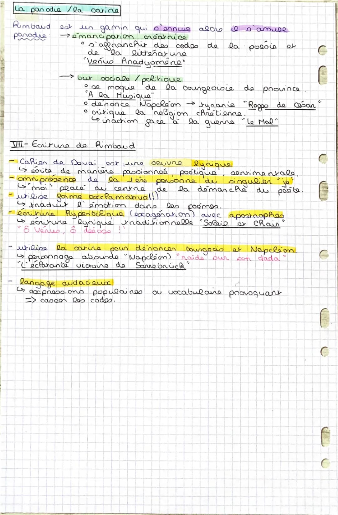 Arthur Rimbaud-Les Cahiers de Douai
VI- Les grands themes de l'oeuvre.
La Nature
la nature
ses problemes.
Q4∞ 00 monde /ével des
est
la
DePu